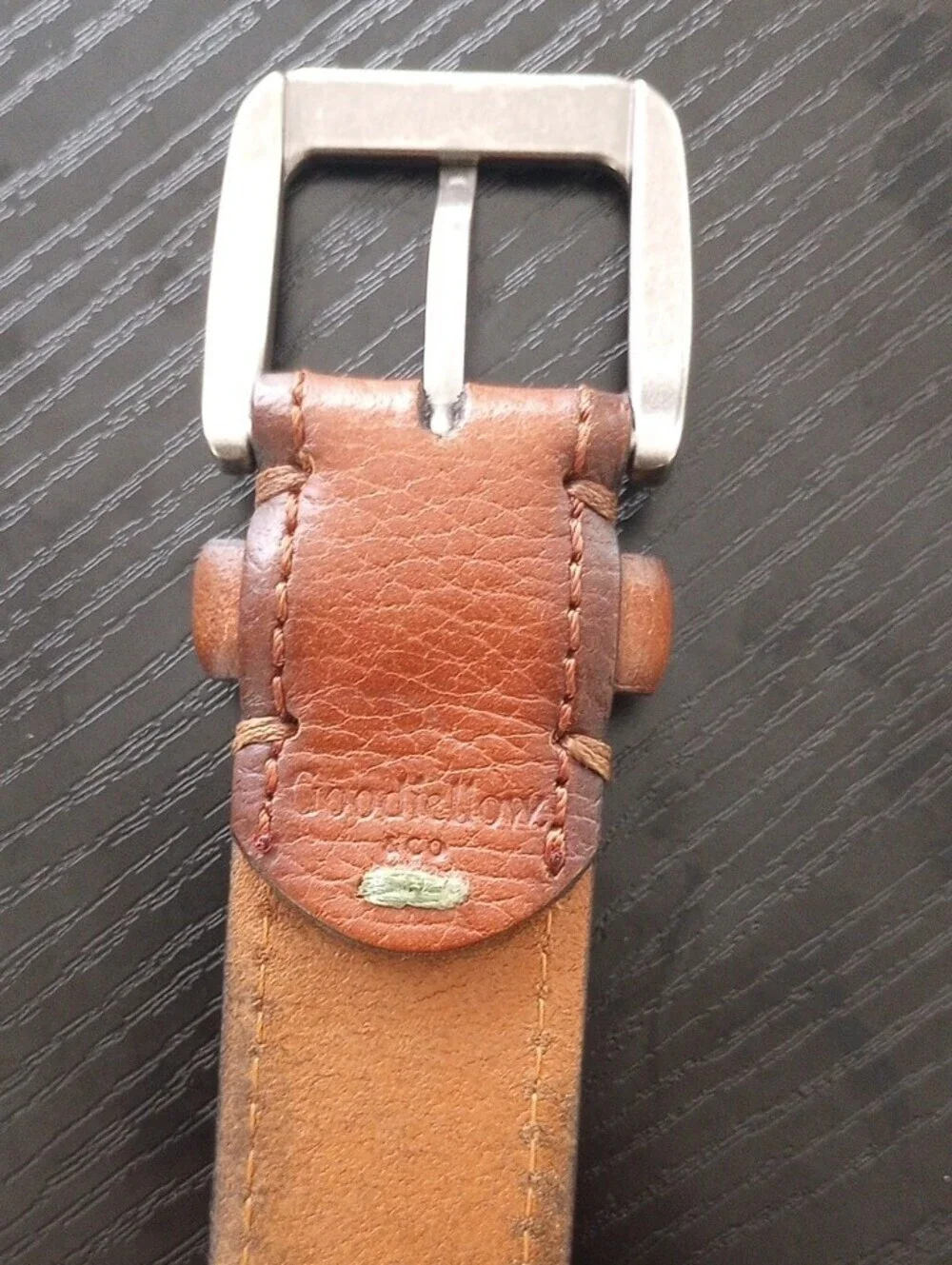 Goodfellow & Co Tan Brown Genuine Leather Belt with Silvertone Buckle